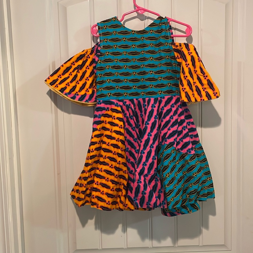 Brightly Colored African Print Dress